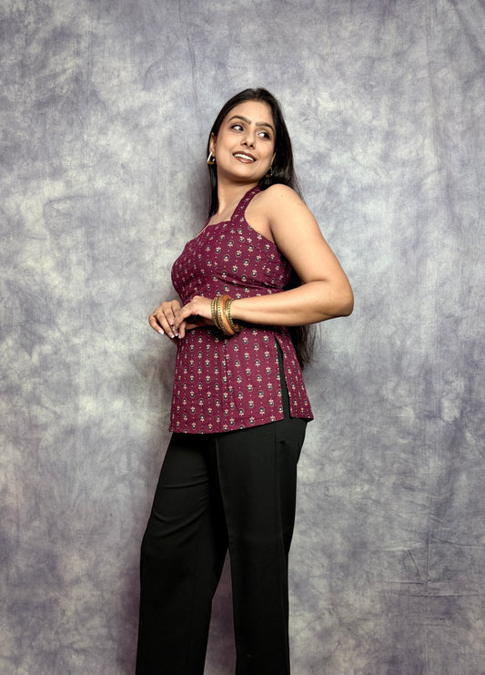 FLORA 2.0 HALTER KURTI