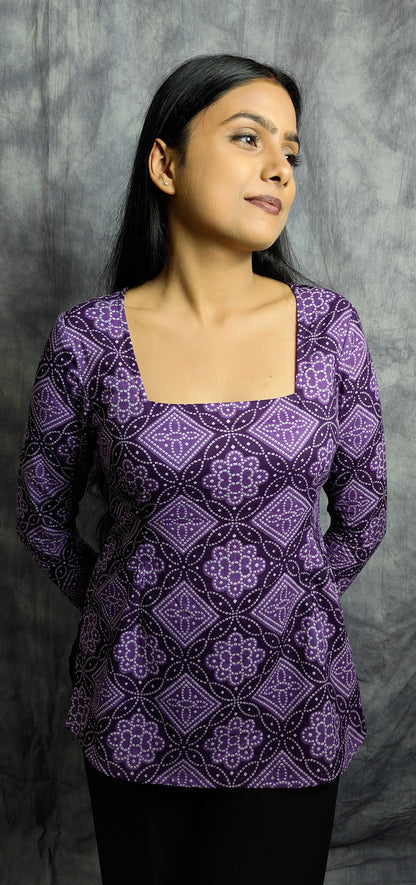 VIOLET VEIL U NECK KURTI