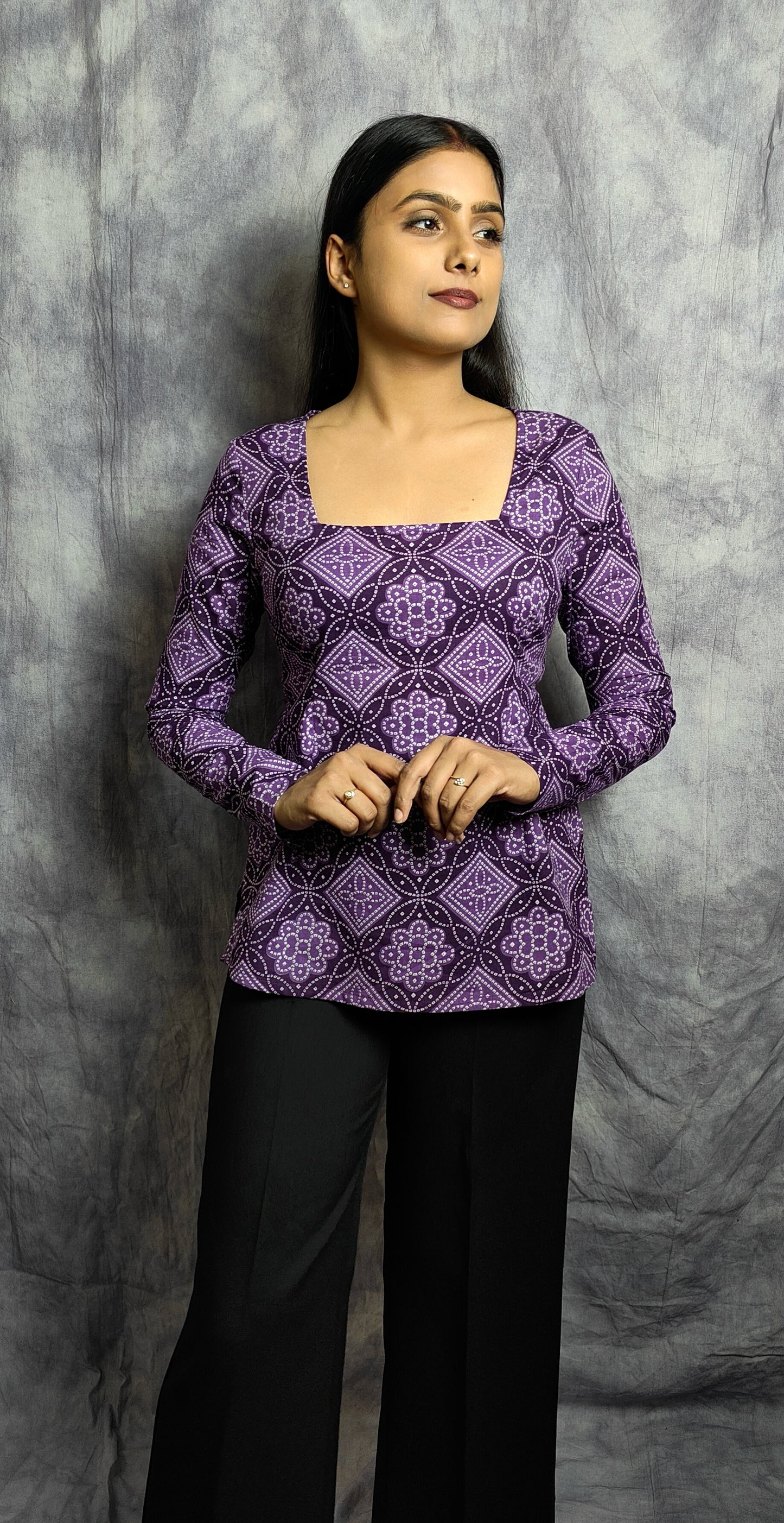 VIOLET VEIL U NECK KURTI