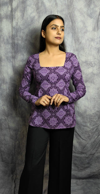 VIOLET VEIL U NECK KURTI