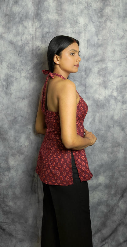 FLORA HALTER KURTI